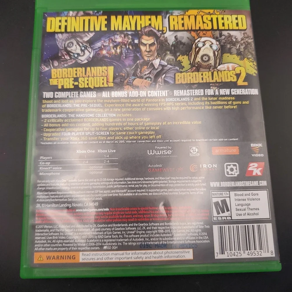 Borderlands The Handsome Collection Xbox One Pre-owned